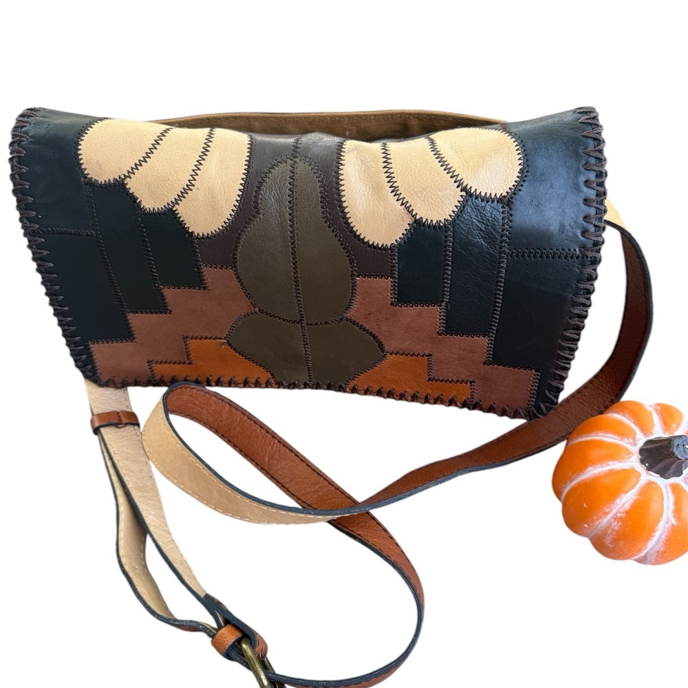 Patricia Nash Multicolor Patchwork Crossbody Bag